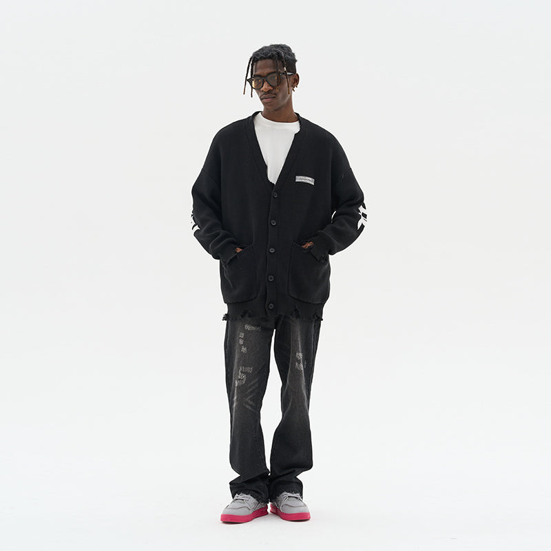 H/C Gothic Logo Printed Cardigan