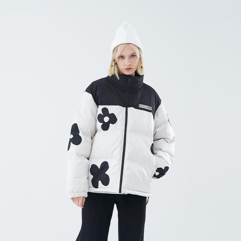 H/C Handpainted Flowers Down Jacket - UK Only