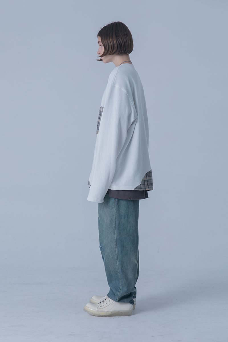 THINGY Retro Stitched Checkered Sweater