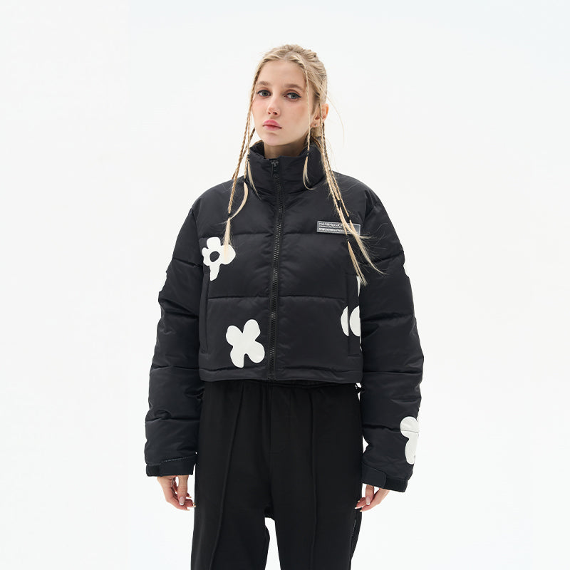 H/C Handpainted Flowers Crop Jacket