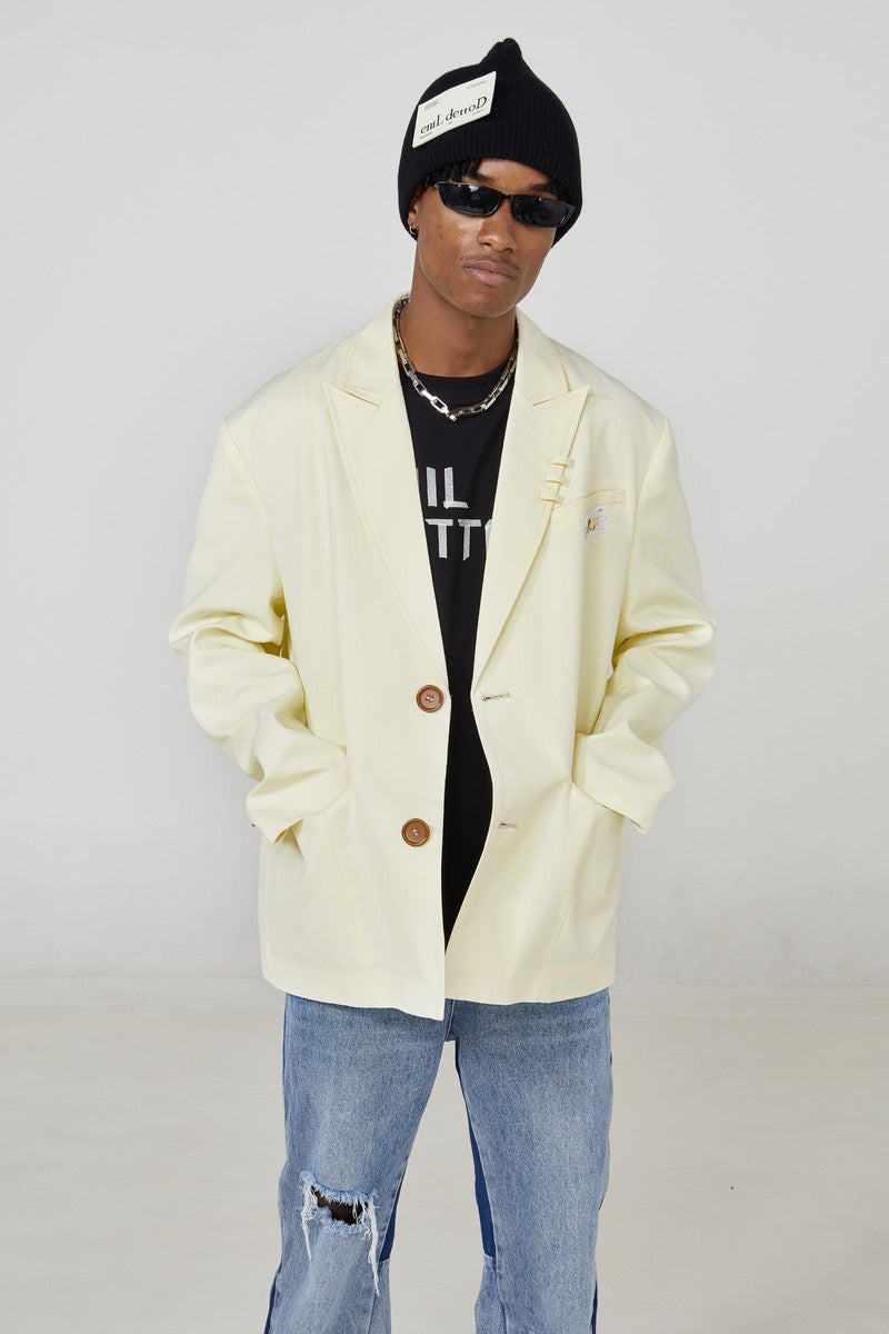 STEEPC Light Yellow Basic Suit Jacket