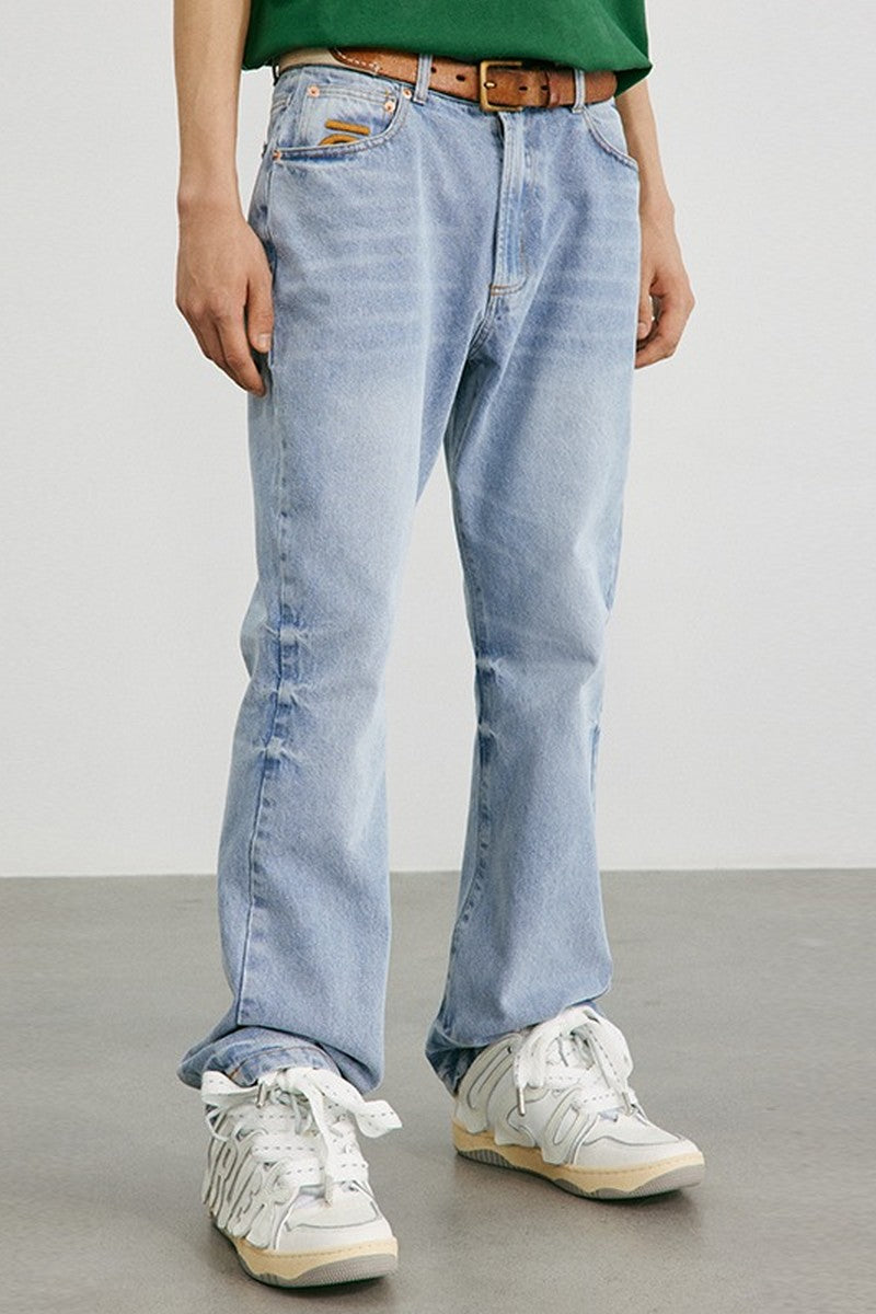 OO Washed Logo Flared Jeans