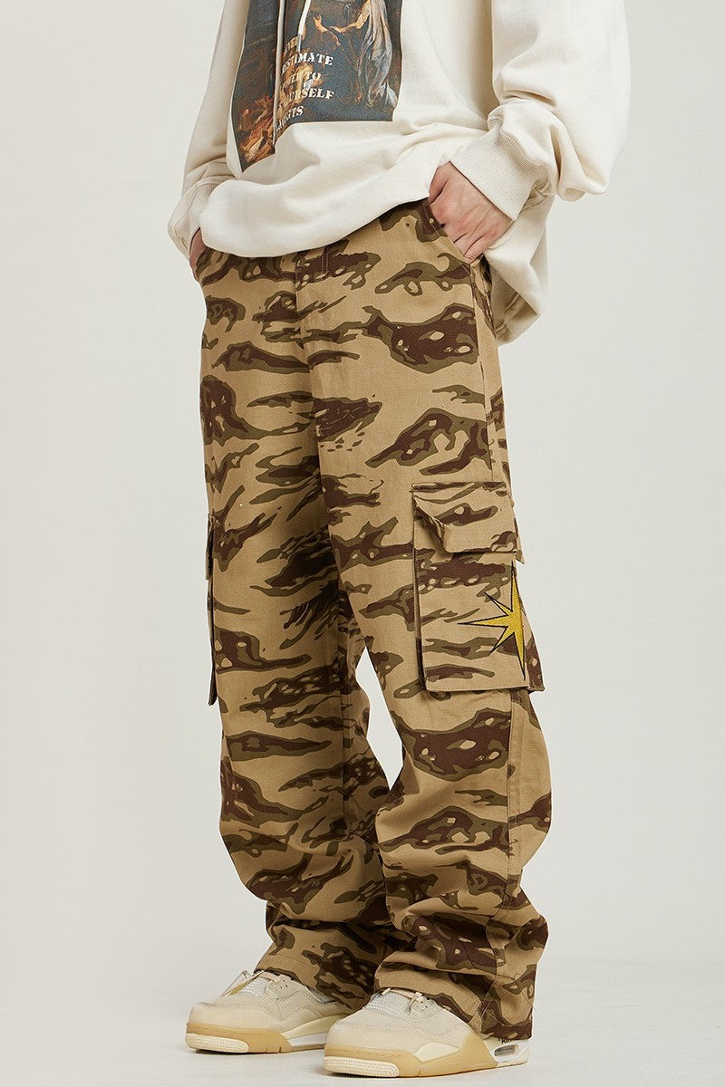 Tiger Camo Embroidered Cargo Pants – Copping Zone