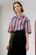 Mix7 Retro Striped Cuban Shirt