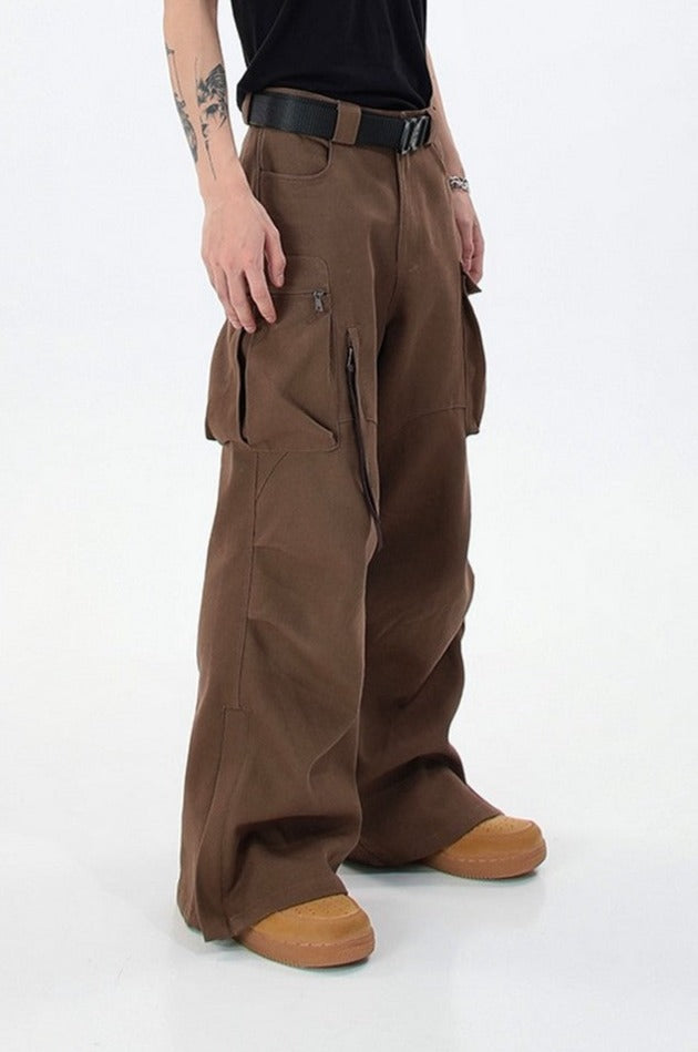 Split Straight Loose Trousers