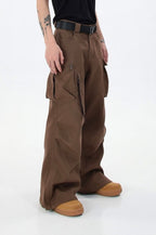 Split Straight Loose Trousers