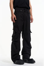 Irregular Double Waist Pants