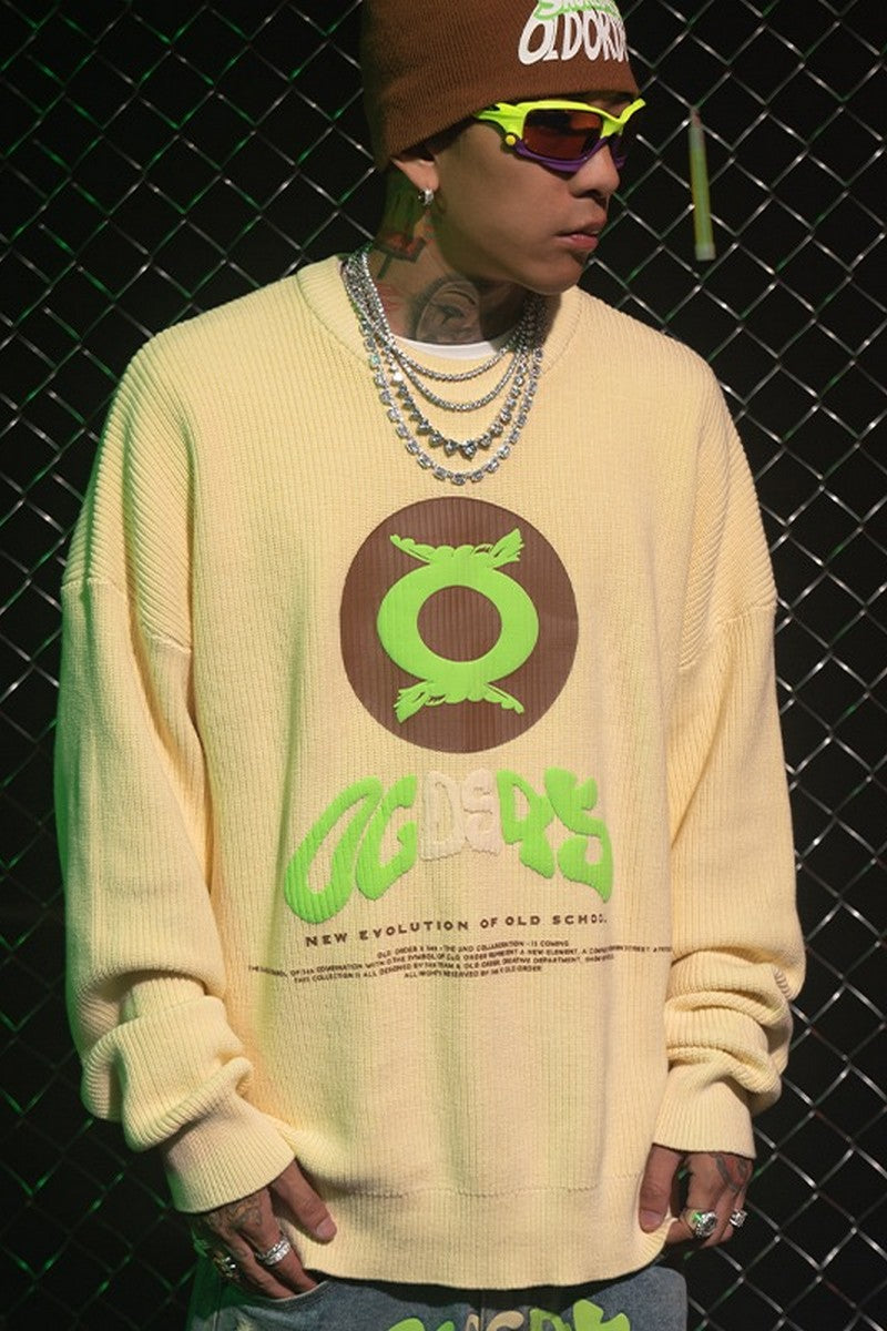 OO Foam Print Logo Knit Sweater