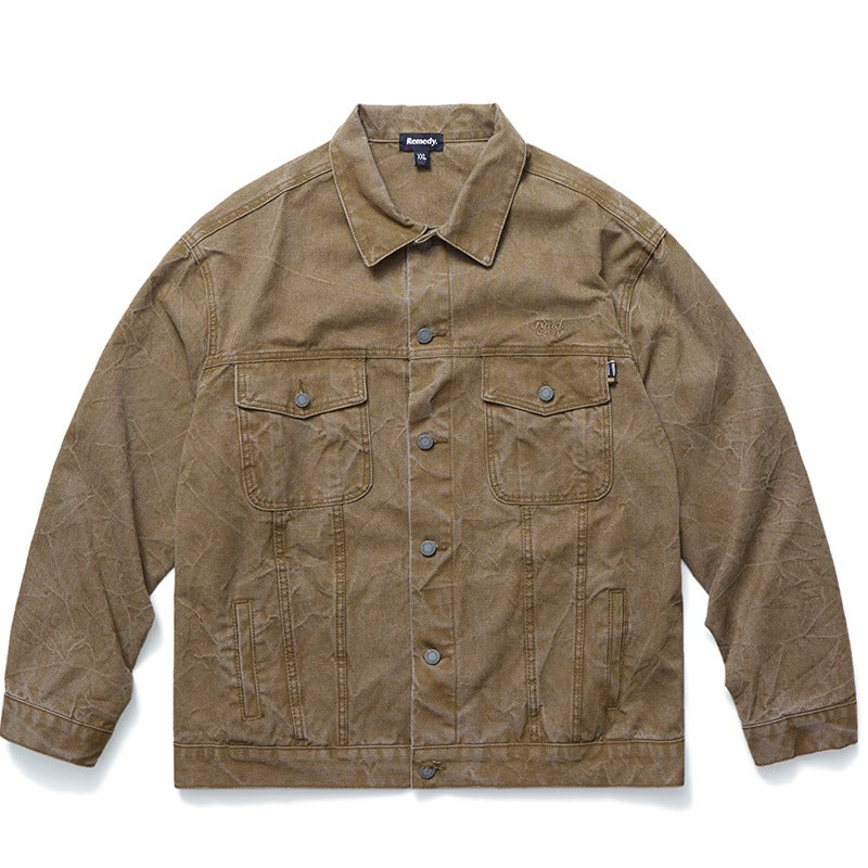 RMY Pleated Washed Jeans Jacket
