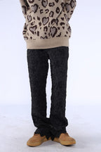 CZ Pleated Fabric Flared Trousers
