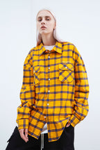 STEEPC Checkered Printed Logo L/S Shirt