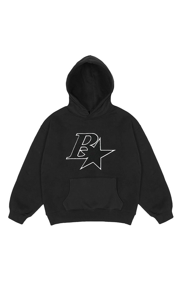 Embroidered B Sherpa Hoodie