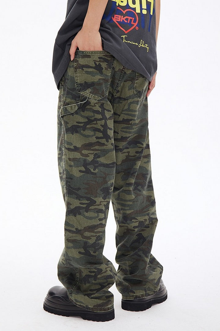 CZ Washed Camo Loose Trousers