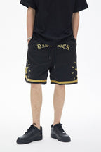 CZ Disorder Embroidered Shorts