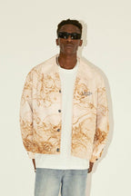 Empty Reference Angels Print Coach Jacket