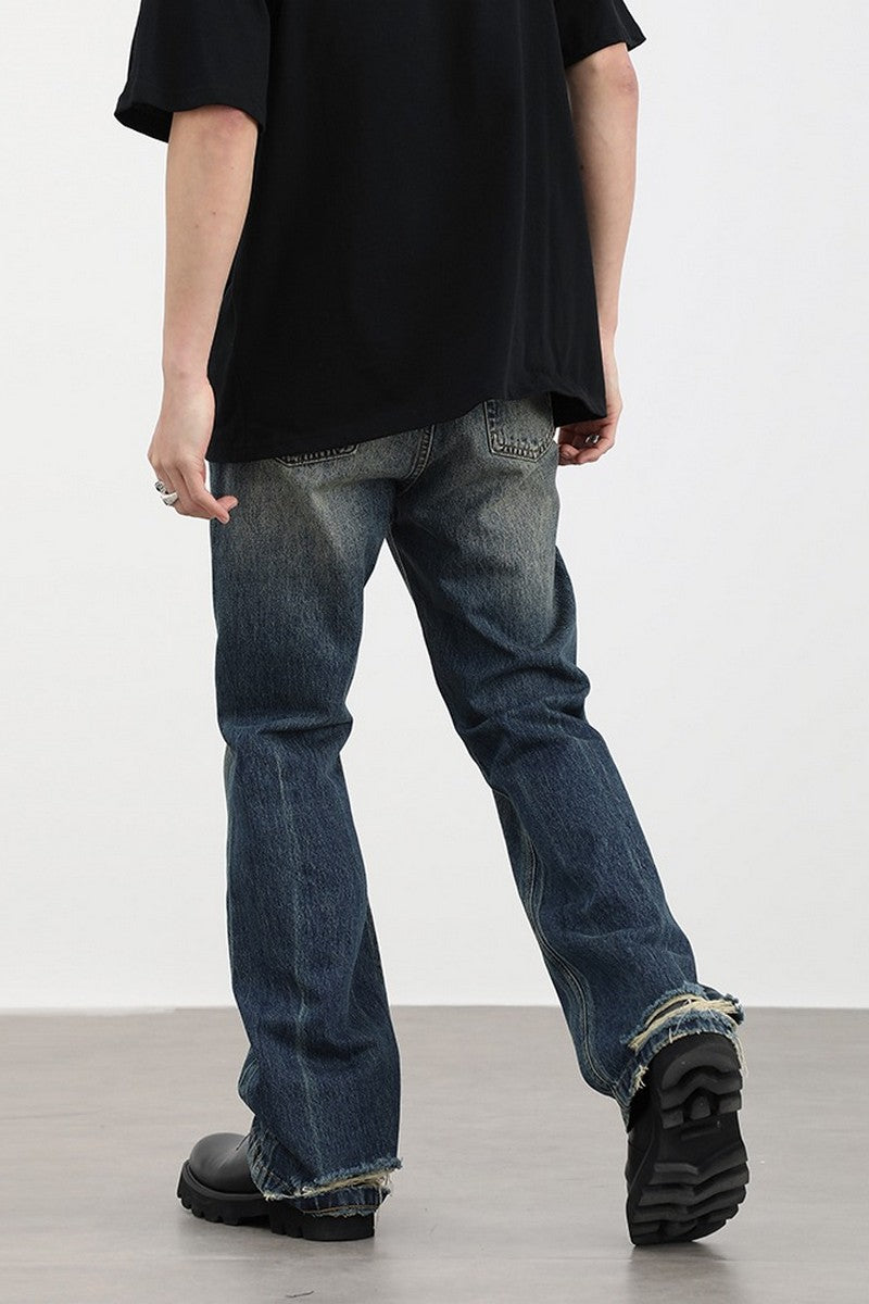 Washed Flared Retro Jeans