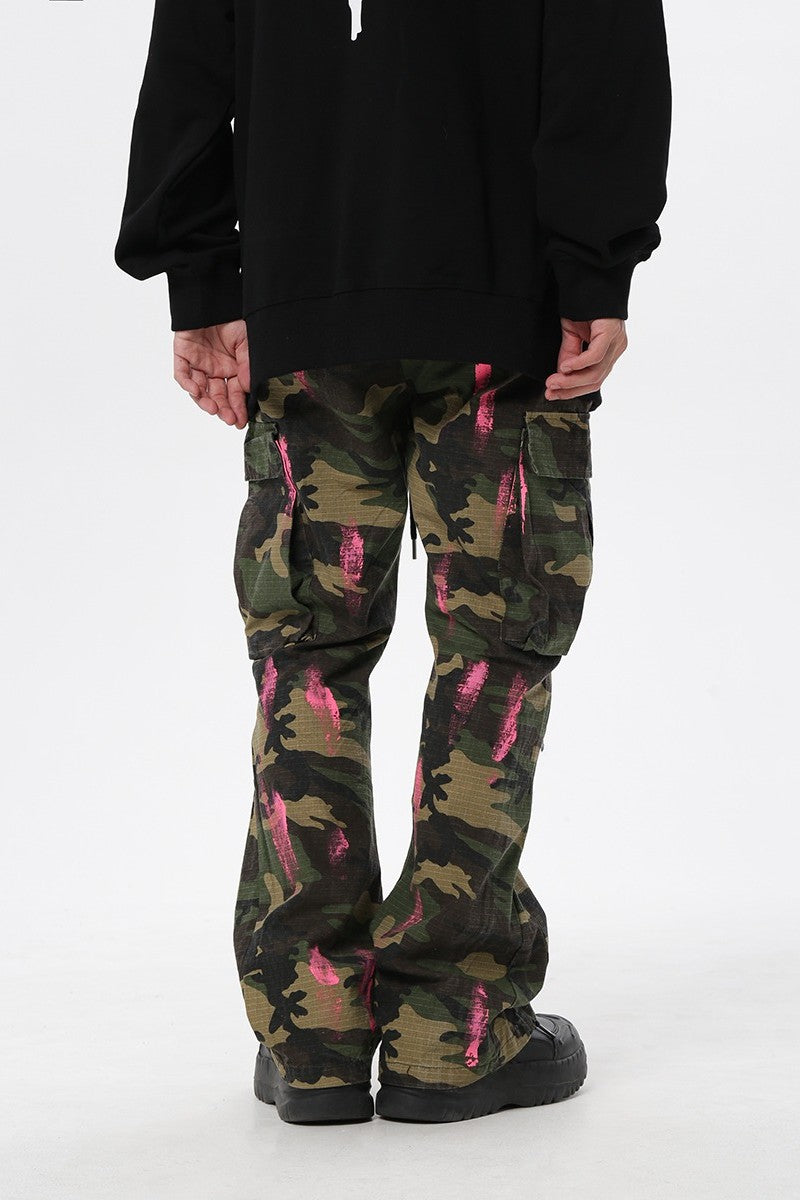 CZ Splash Ink Camo Flared Trousers