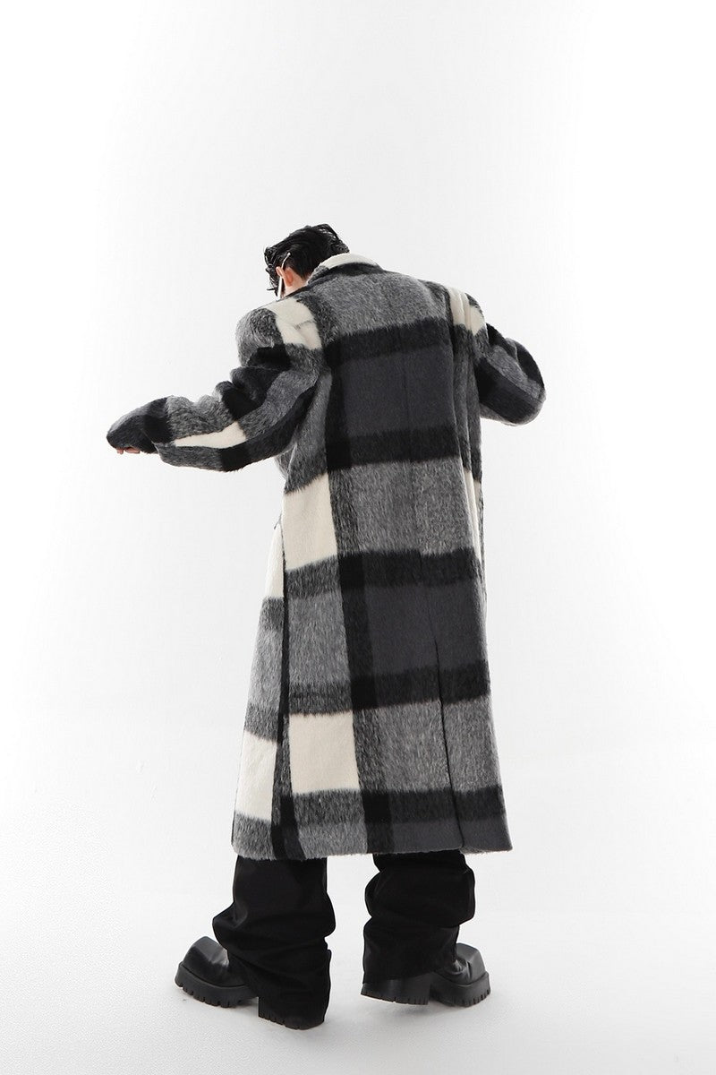 AC Plaid Woolen Coat