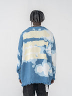 H/C Blue Sky Ripped Sweater - UK Only