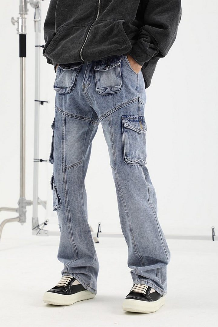 Multi Pocket Loose Jeans