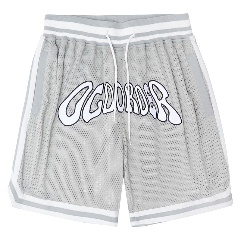 OO Embroidered Logo Mesh Shorts