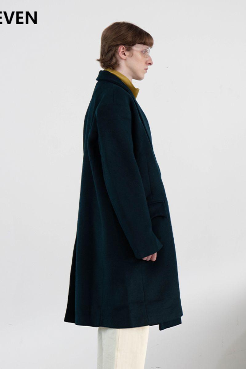 Mix7 Asymmetrical Woolen Coat