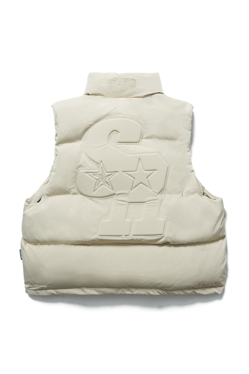 Embroidered Down Vest