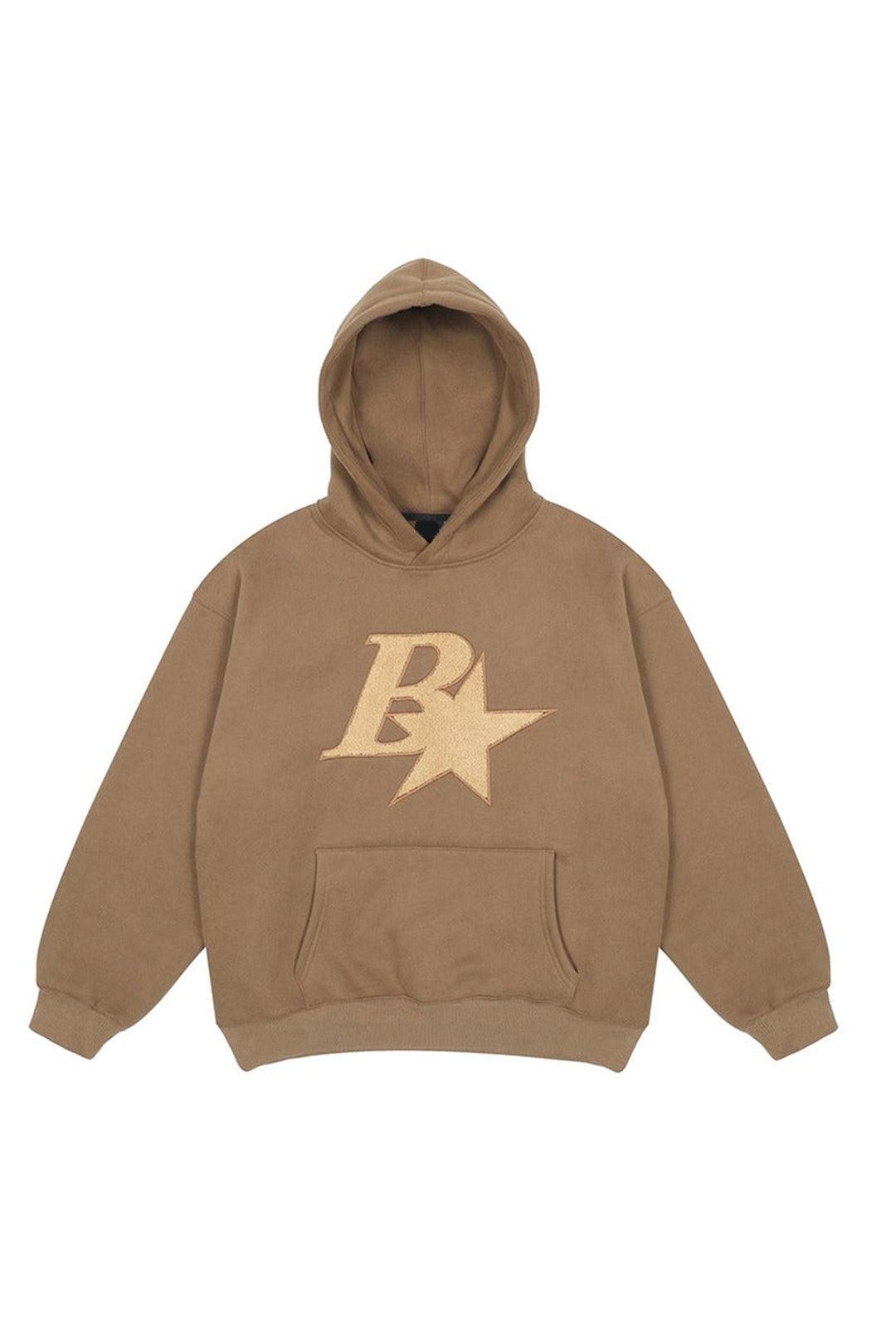 Embroidered B Sherpa Hoodie