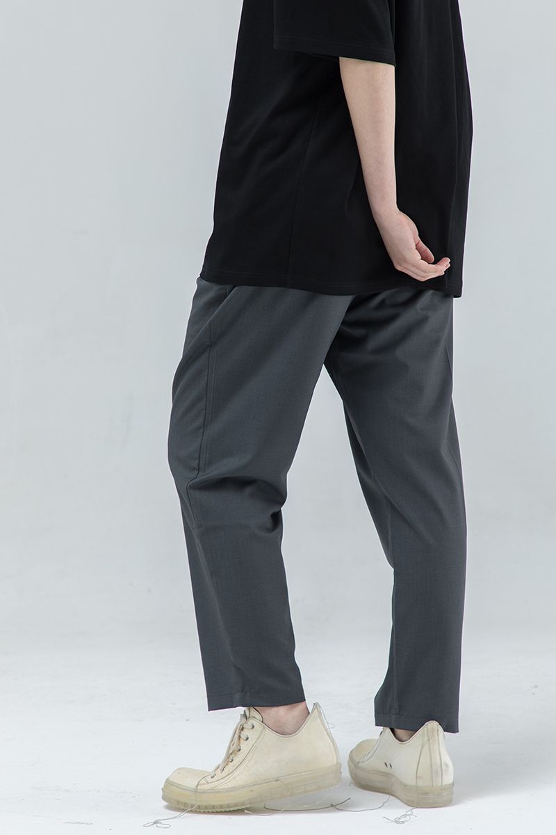 THINGY Dark Gray Straight Trousers