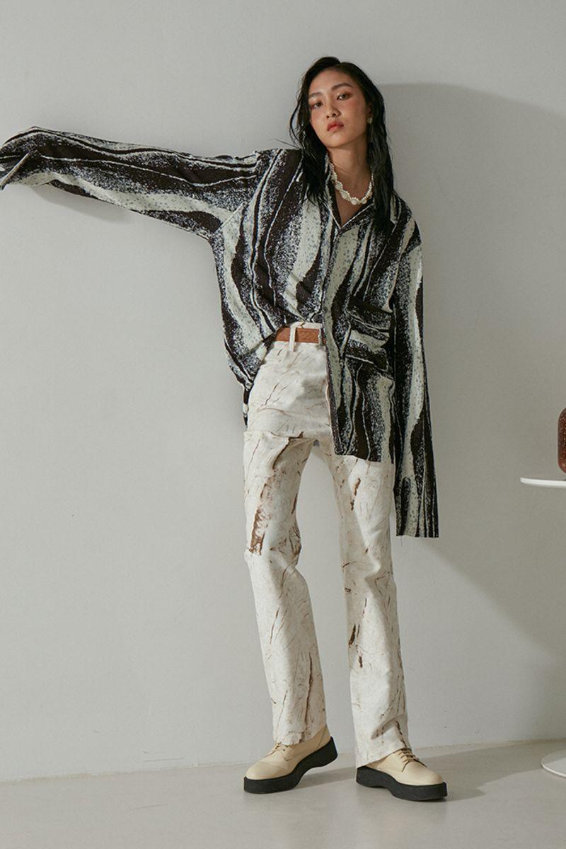 Mix7 Abstract Loose Cuban Shirt