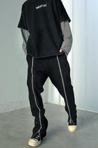 CZ Zipper Straight Flared Trousers