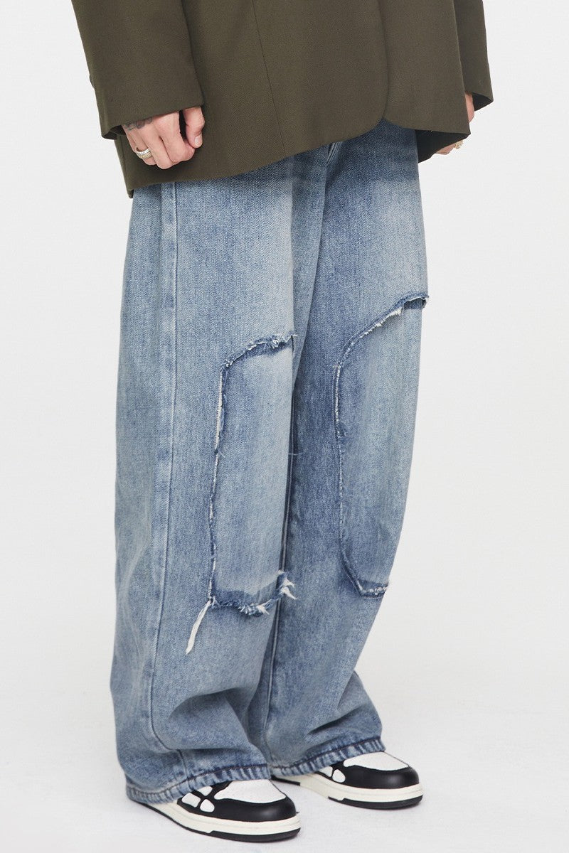 Layered Washed Jeans
