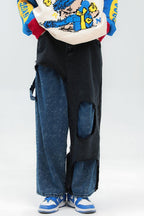 CZ Ripped Washed Jeans
