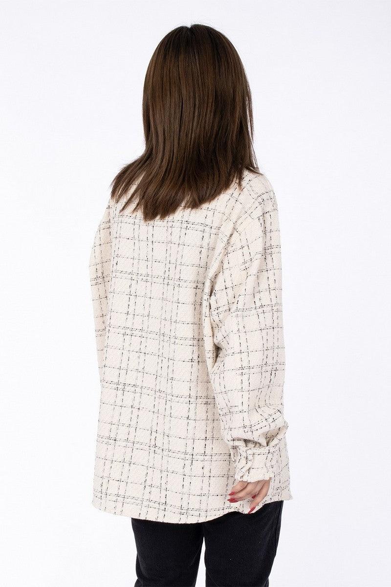 Sempre Embroidered Checkered LS Shirt