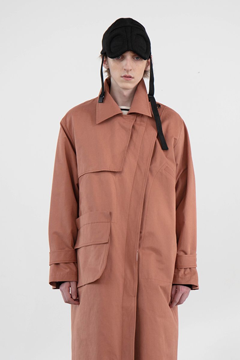 Mix7 Oblique Long Coat