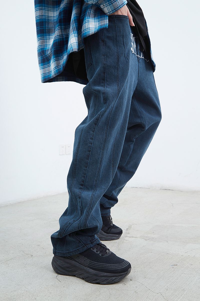 STEEPC Embroidered Logo Straight Jeans - UK Only