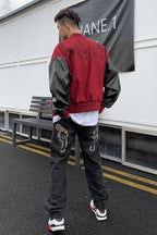 CZ Embroidered Retro Varsity Jacket