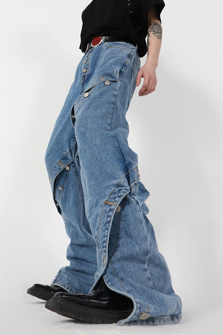 Button Loose Straight Jeans - EU Only