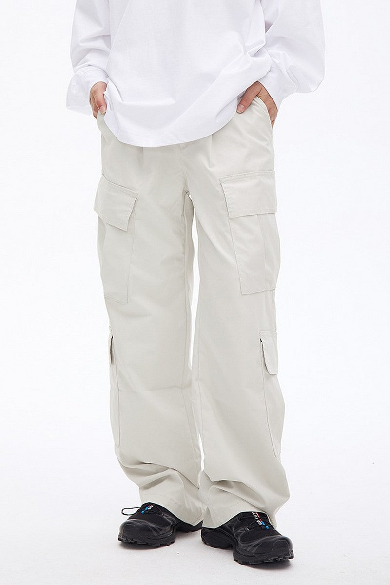 Costello Cotton Blend Multi-Pocket Cargo Trousers in Dusty Olive