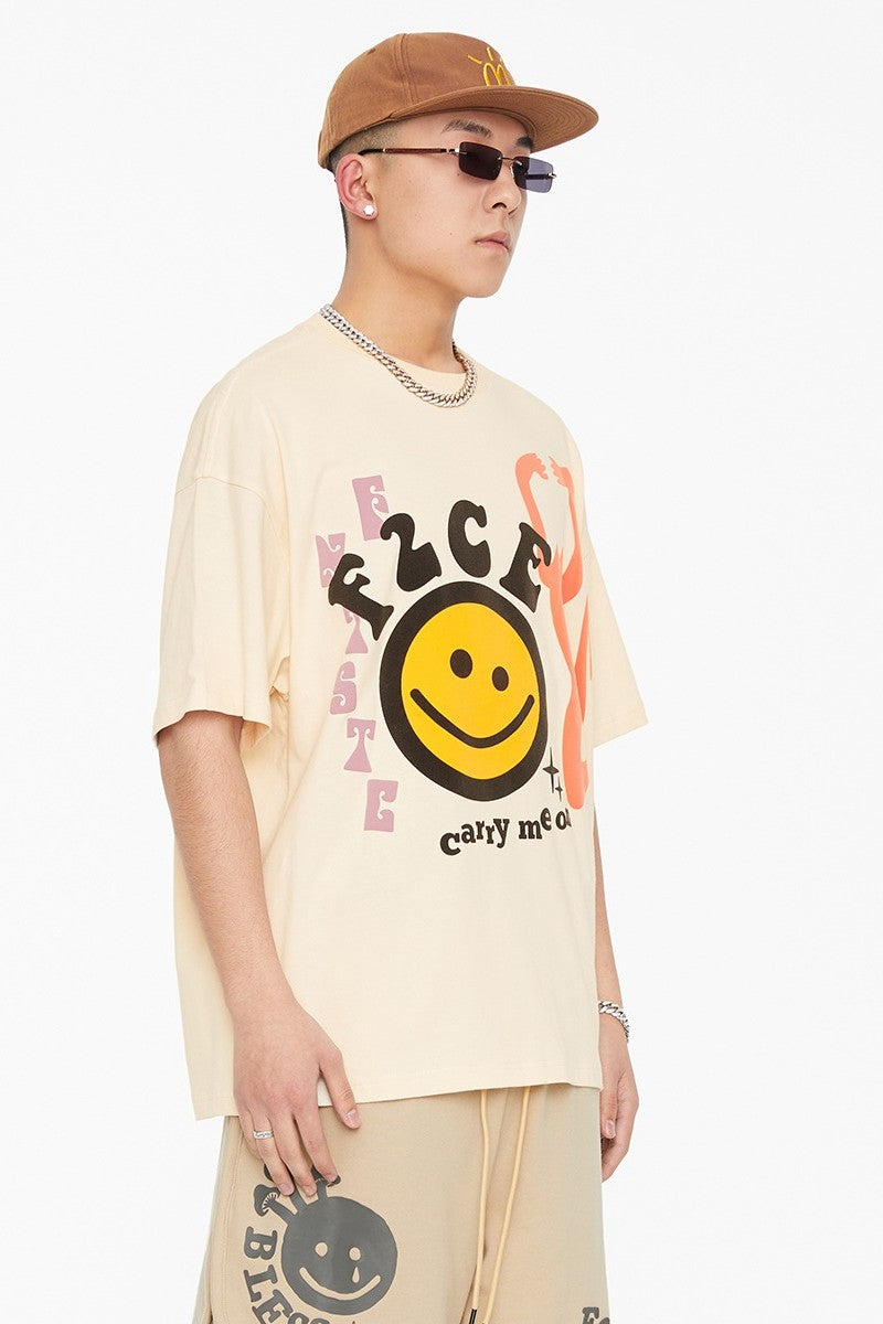 F2CE Smiley Print Logo Tee
