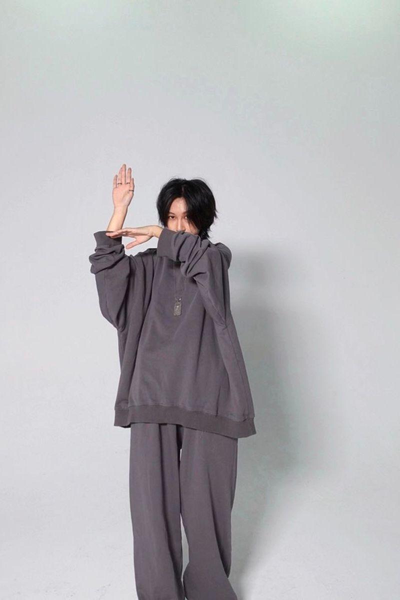 CZ Casual Gray Loose Pants
