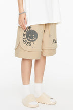 F2CE Smiley Print Logo Shorts