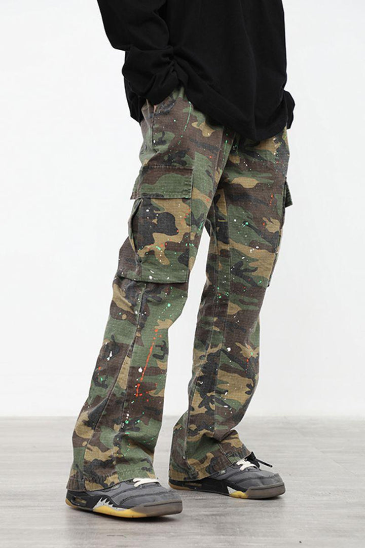 Camo Ink Flared Trousers