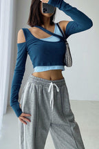 Cropped Asymmetrical Top