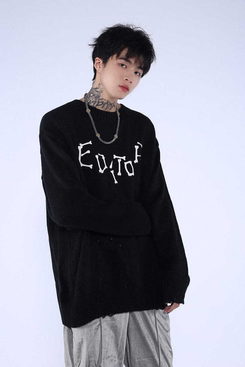 CZ Distressed Logo Sweater