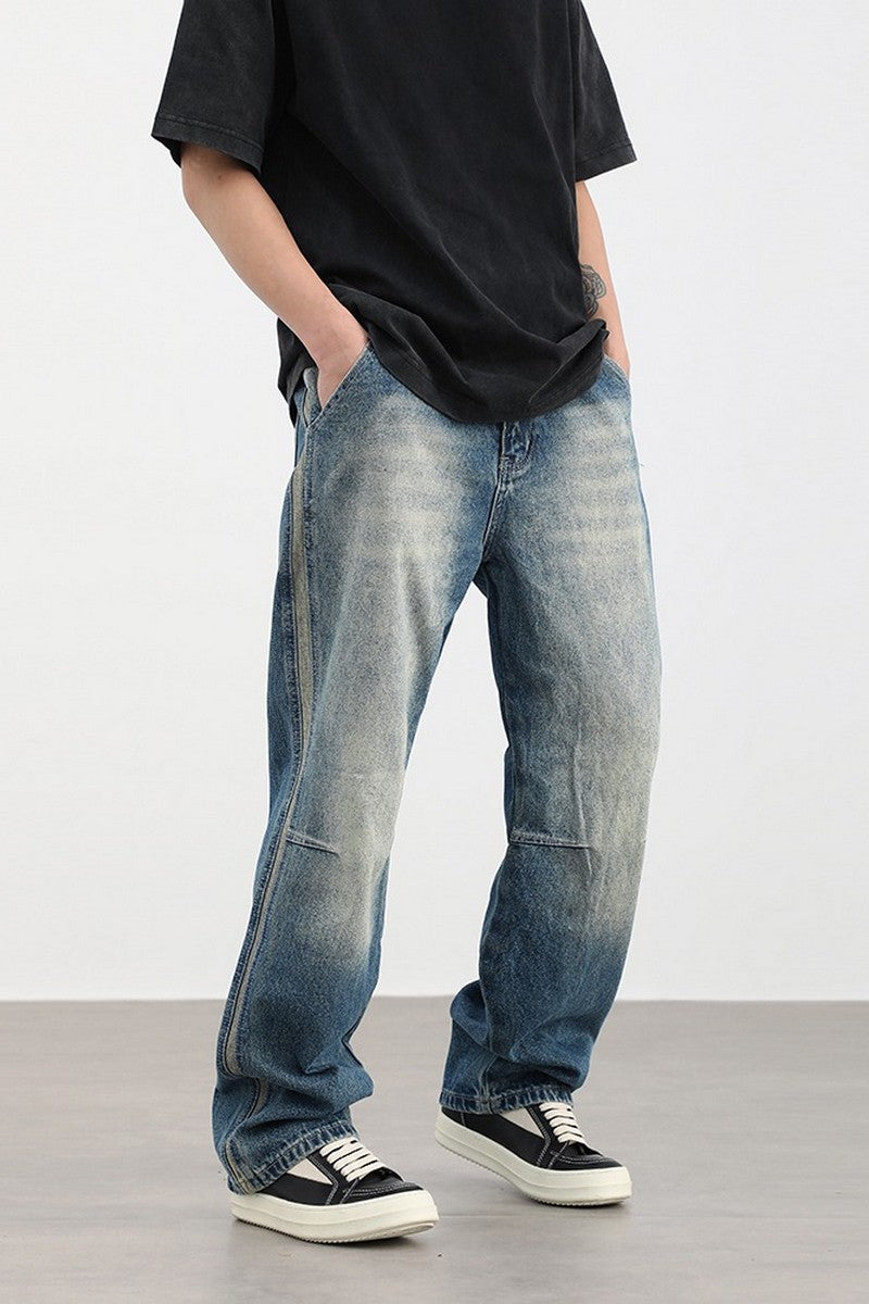 Loose Stitched Retro Jeans