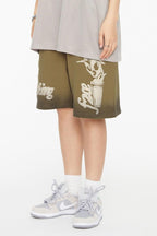 F2CE Foam Print Drawing Logo Shorts