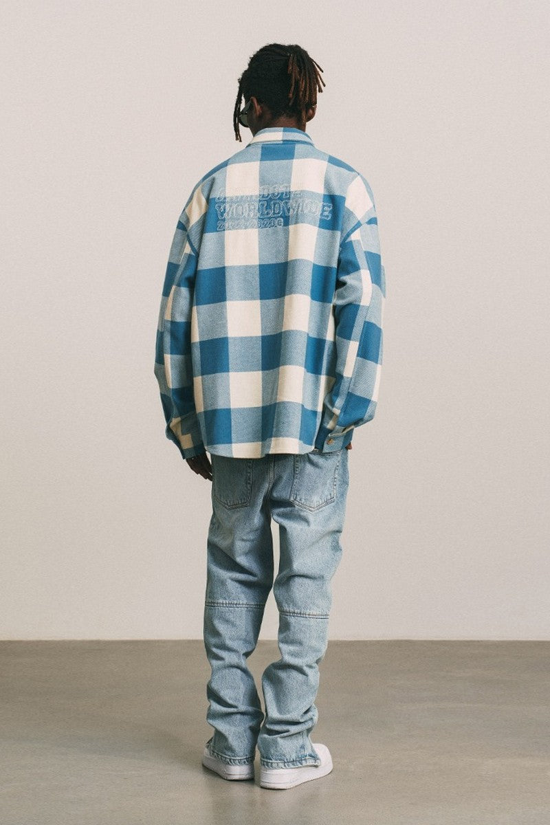Embroidered Logo Plaid L/S Shirt