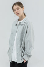 THINGY Light Green Loose L/S Shirt