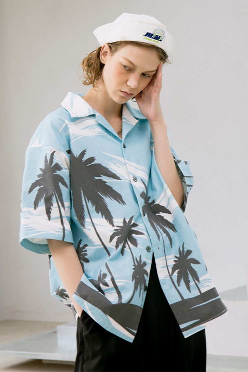 Mix7 Sky Blue Cuban Shirt